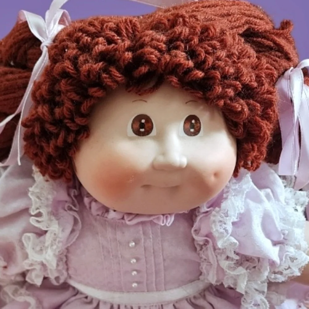 Vintage 1985 Porcelain Cabbage Patch Brown Eyed Brunette Stephanie Anne